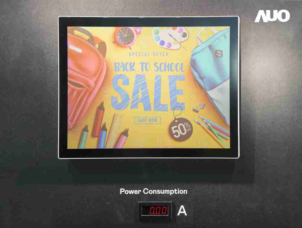 28国际展示胆固醇液晶超低耗能户外全彩显示器，，，ChLC（胆固醇液晶）以双稳态技术使静态显示零功耗，，具省电、、、、高彩度、、环保的特性，，，，还整合软硬件系统解决方案，，，可透过单一云端平台管理